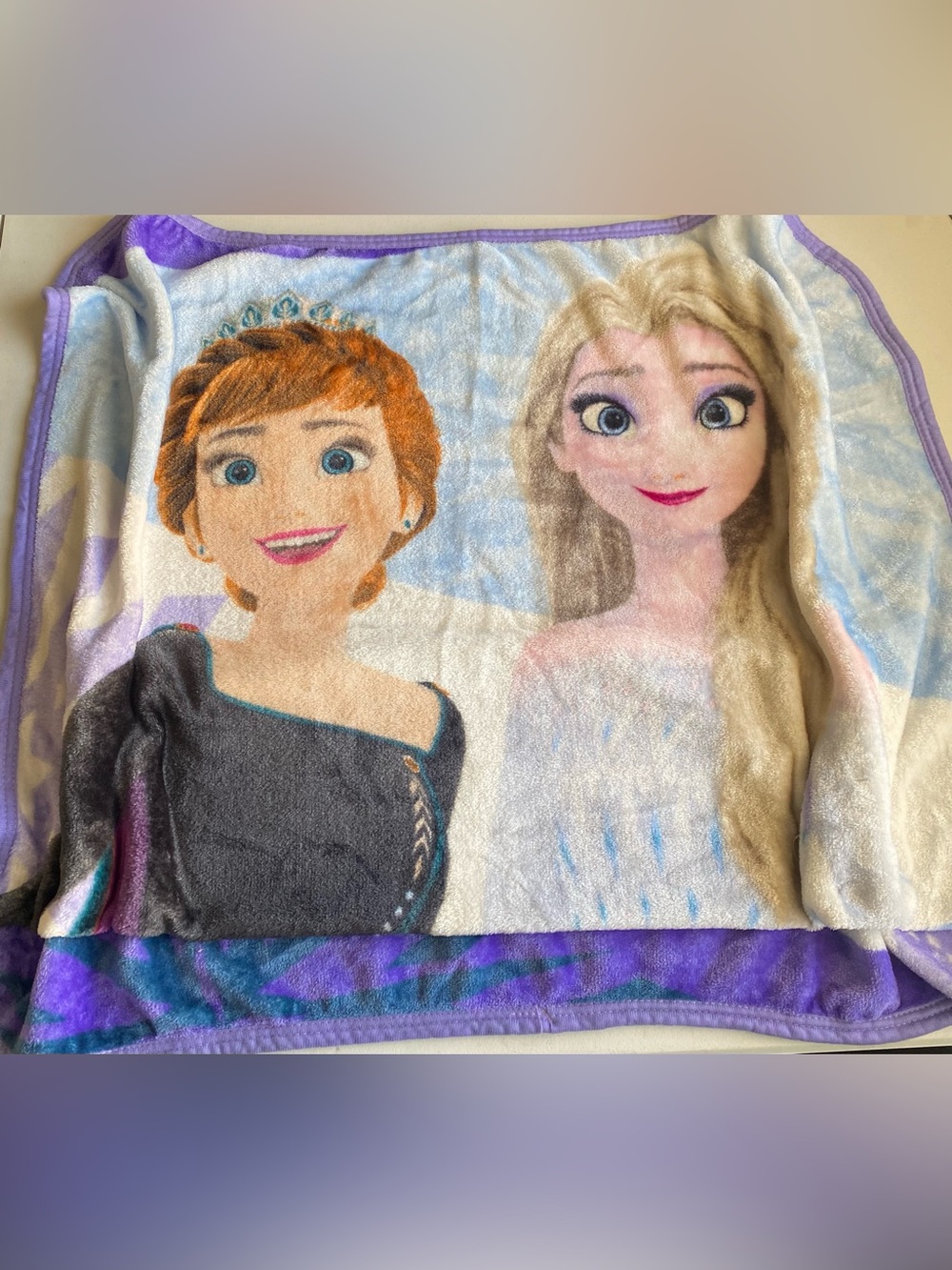 Disney Frozen Elsa & Anna Fleece Plush Throw Blanket - 48”W x 75”L